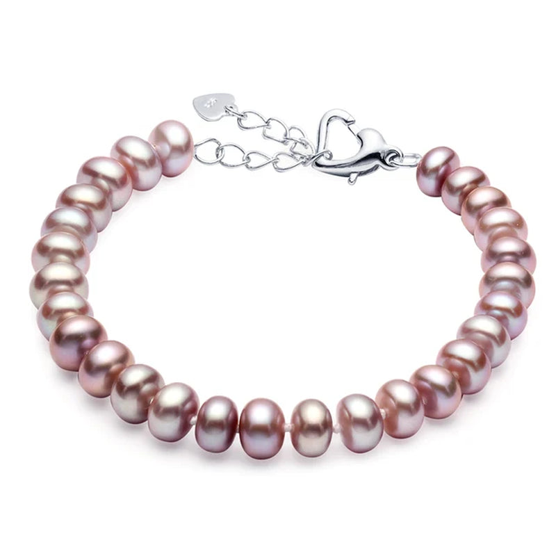 High Quality Natural Freshwater Pearl Bracelets Gift for Women Amazing Price 8-9Mm Pearl Jewelry Silver 925 Bracelet Jewellery